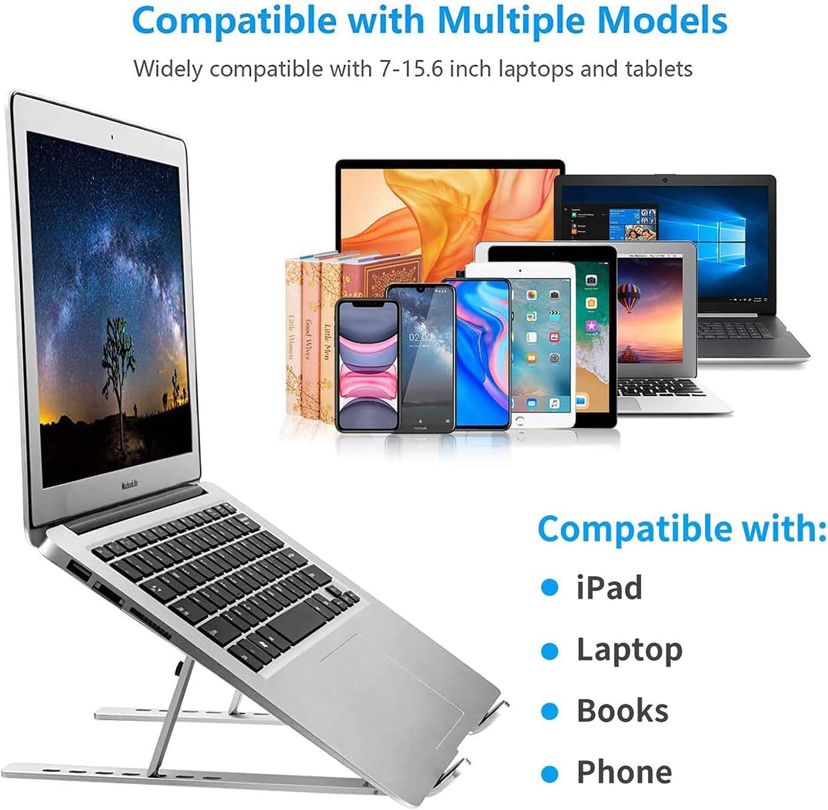Foldable Adjustable Aluminum Laptop Stand With Free Shipping