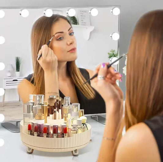 360° Rotating Vanity Organizer, Luxury Style Makeup Organizer