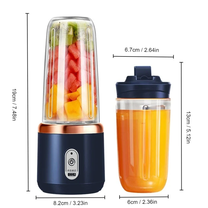 2 in 1 Rechargeable Portable USB Juicer With Free Shipping