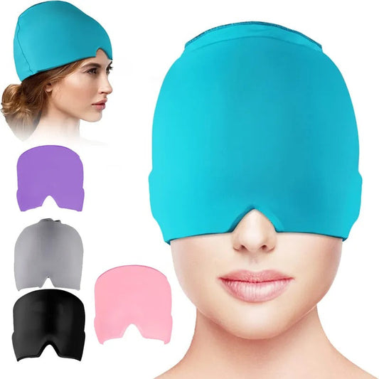 Cooling Gel Migraine Relief Cap – Reusable Hot & Cold Therapy Headache Relief Mask - Free Shipping