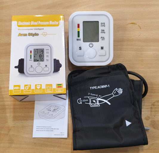 Digital Blood Pressure Monitor for Home Use – Automatic Upper Arm BP Machine with Large LCD Display with Free Shipping