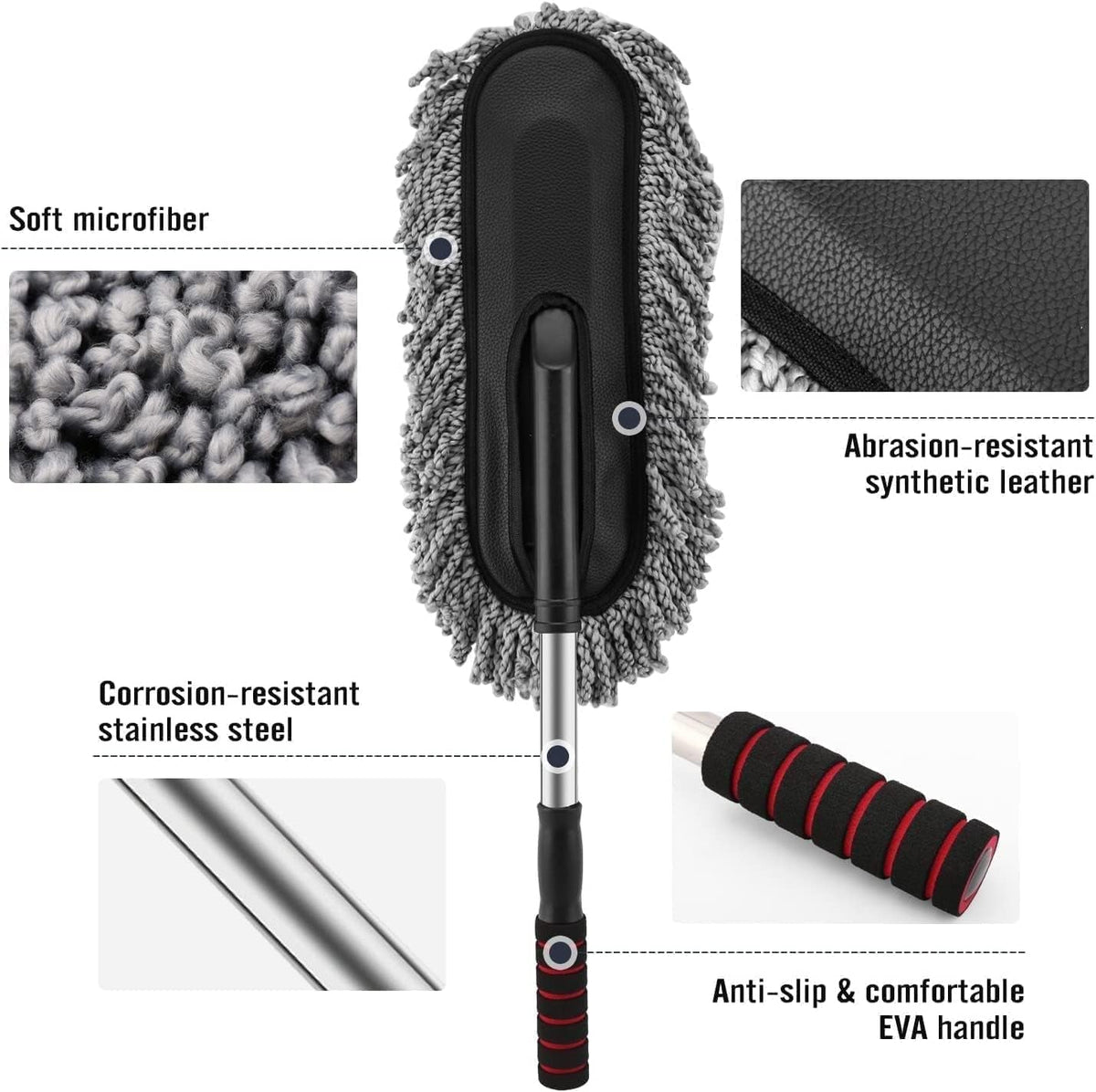 Premium Microfiber Car Cleaning Duster Brush - Free Shipping