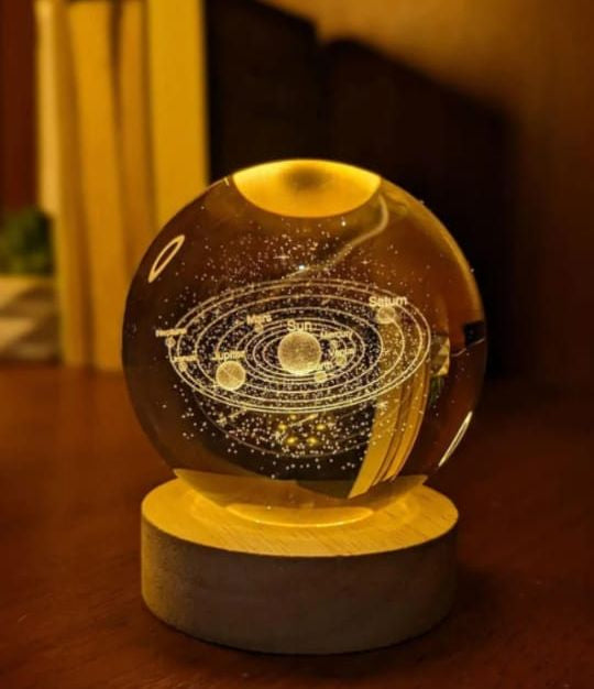 3D Moon Crystal Ball Night Lamp With Free Shipping