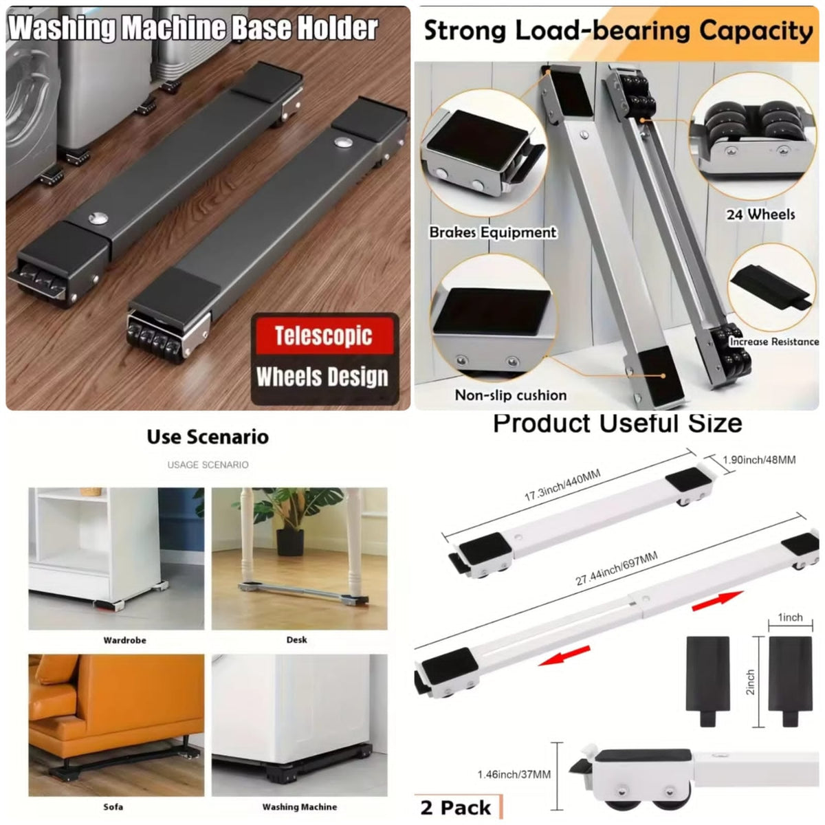 2-Piece Extendable Furniture Moving Tool Set – With Free Shipping