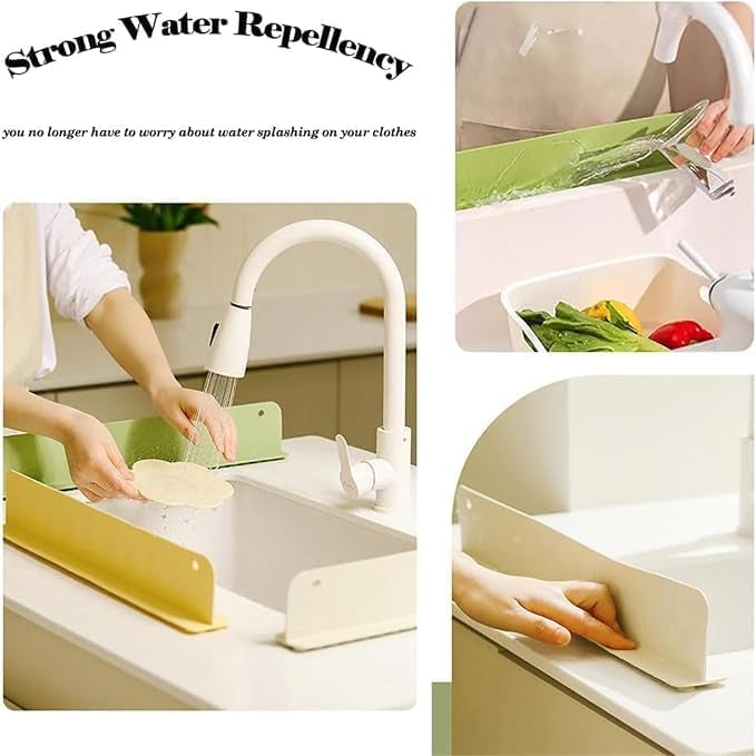 3 In 1 Home Cleaning Deal – Kitchen Faucet Mat & Splash Guard + Mini Mop with 1 Refill Pad + Mini Cloth Rack & Brush Holder