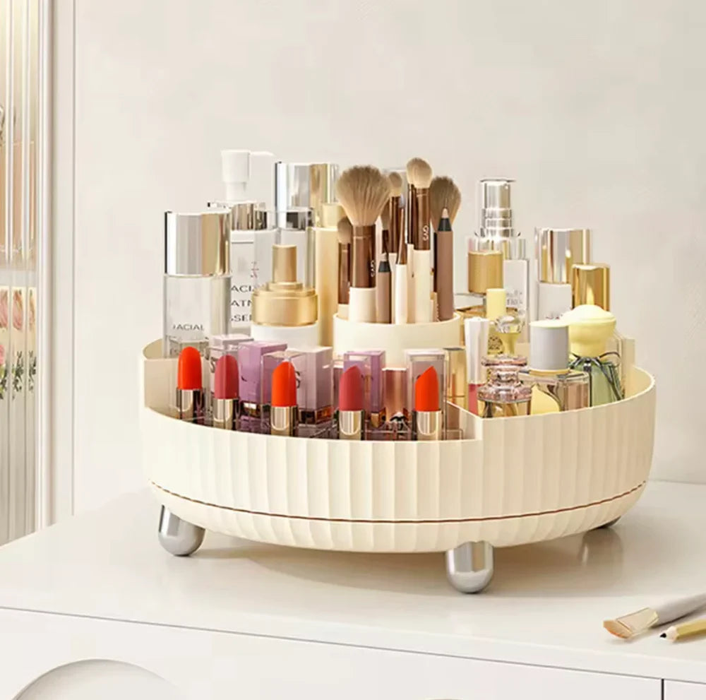 360° Rotating Vanity Organizer, Luxury Style Makeup Organizer