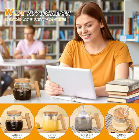 Automatic Coffee Mug with One-Touch Lid – 400ml Portable Self-Stirring Coffee Cup – Free Shipping
