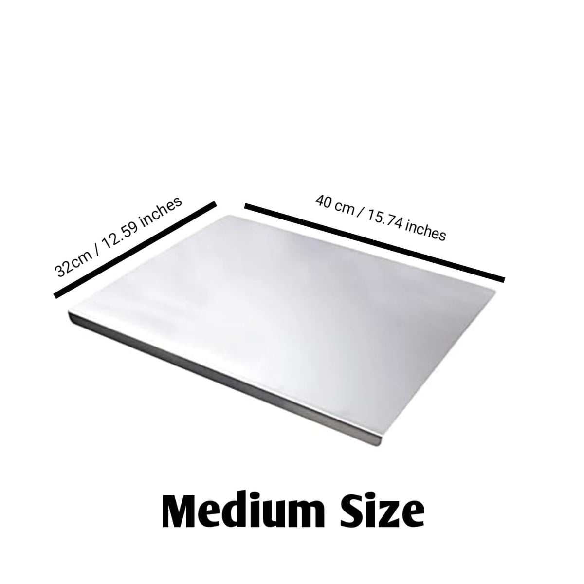 Stainless Steel Cutting Board – Double-Sided Heavy Duty Chopping Board for Meat, Vegetables & Kitchen Food Preparation With Free Shipping