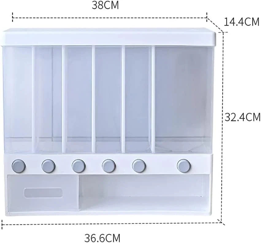 6 in 1 Wall Mounted Rice Dispenser