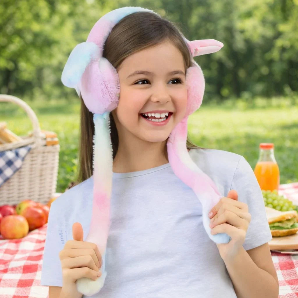 Soft Bunny Ear Plush Earmuffs