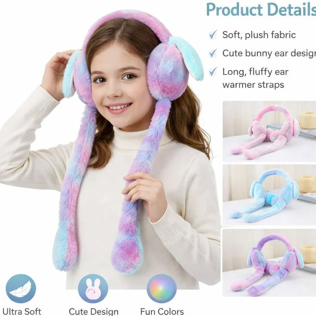 Soft Bunny Ear Plush Earmuffs