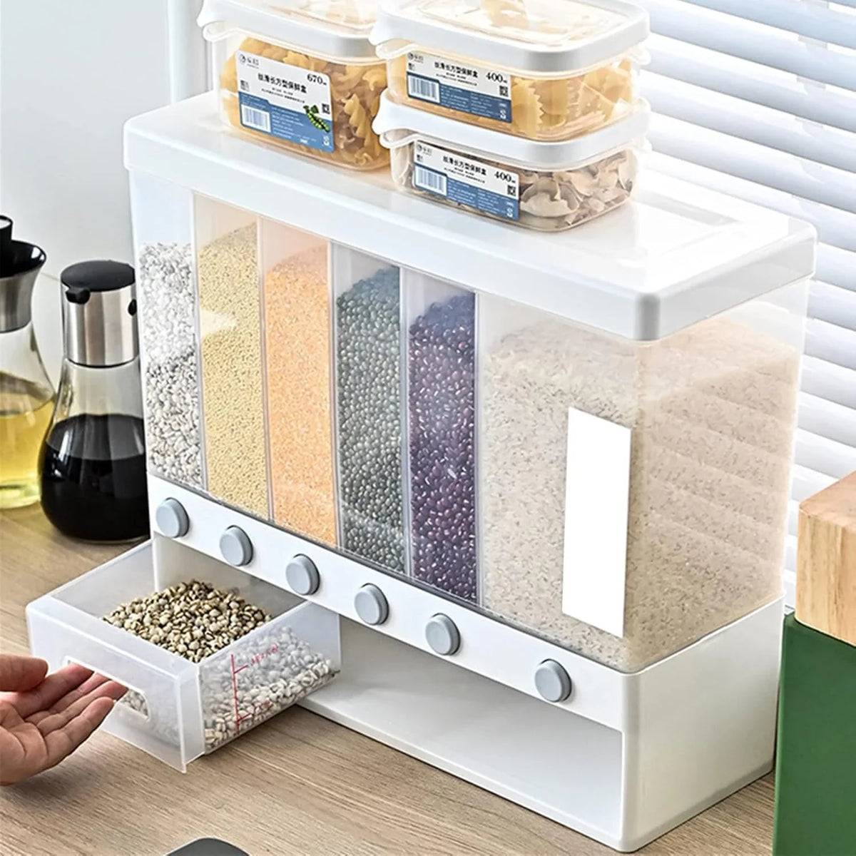 6 in 1 Wall Mounted Rice Dispenser