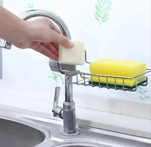 3 In 1 Home Cleaning Deal – Kitchen Faucet Mat & Splash Guard + Mini Mop with 1 Refill Pad + Mini Cloth Rack & Brush Holder