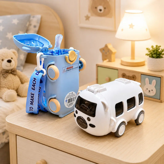 Cute Bus Shape Kids Water Bottle