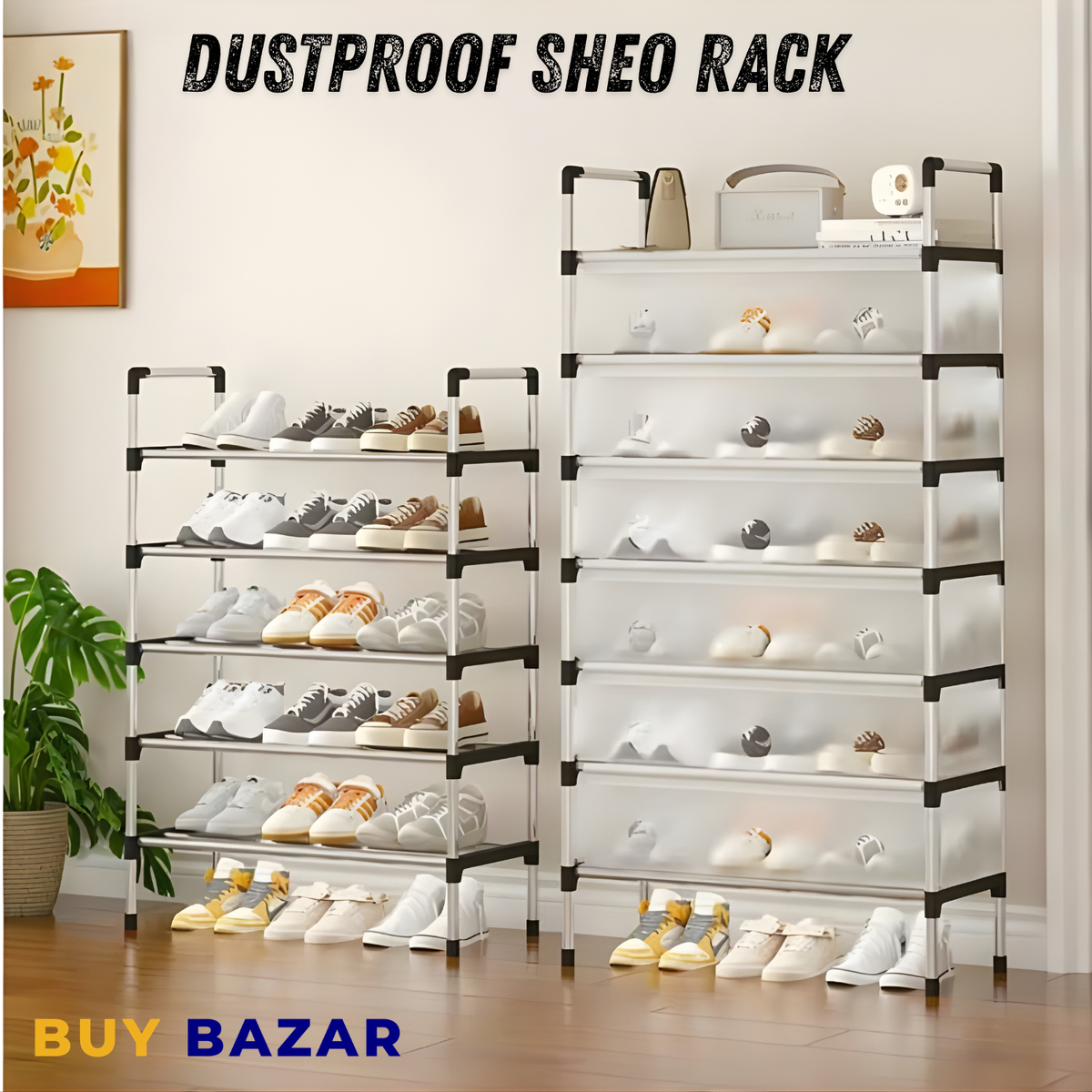 Dustproof Shoe Rack Organizer – Multi-Layer Shoe Storage Cabinet with Cover