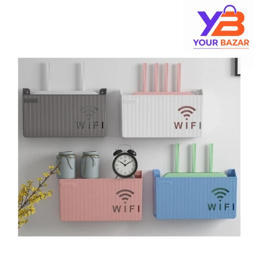 Wall Mounted WiFi Router Stand No Drill Self-Adhesive Holder