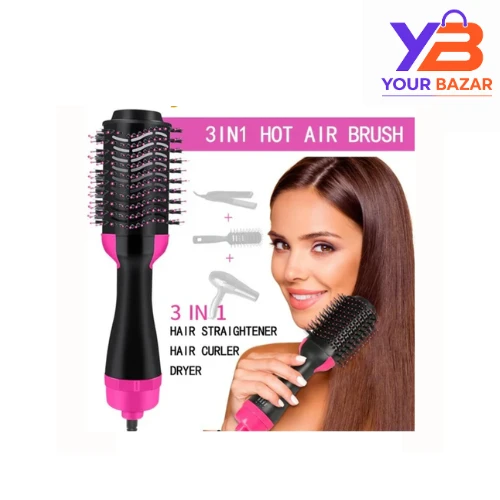 3 in 1 Hot Air Brush Volumizing Blow Dry Hair Styler