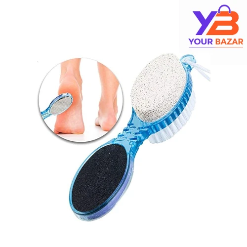 4 in 1 Pedicure Paddle Brush | Foot Scrubber & Nail Set