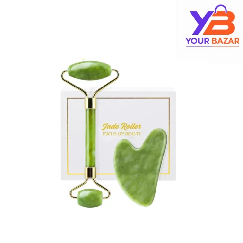 Jade Roller & Gua Sha Set | Face Massage Tool