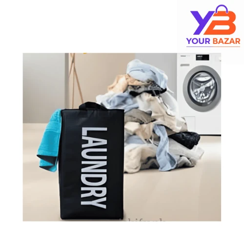 Foldable Laundry Storage Basket | Collapsible Clothes Hamper - Image 2
