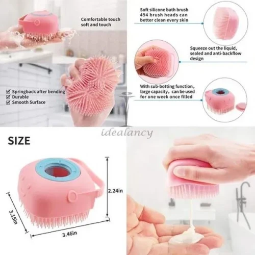 Silicone Body Bath Brush | Back Scrubber & Shower Brush - Image 3