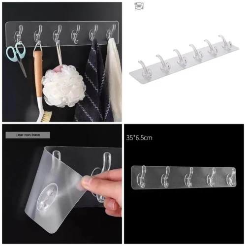 Self-Adhesive Transparent Hook Patti Pack of 2 - Image 4
