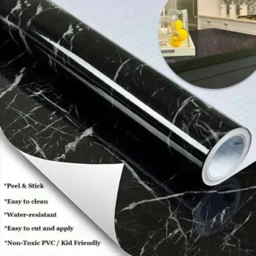 Black Marble Sheet Self-Adhesive Pack 1 | Pakistan - Image 2