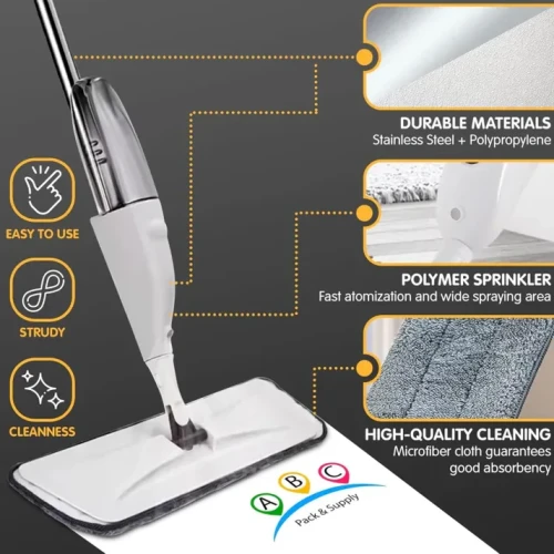 360 Spray Mop Floor Cleaner Self-Wringing Spin Mop - Image 3