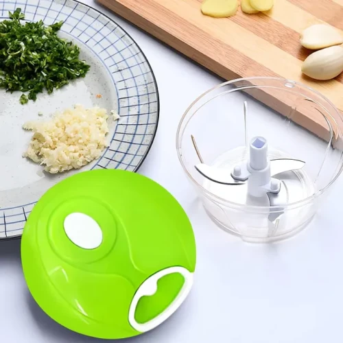 Manual Spin Chopper 300ml | Pull String Vegetable Chopper - Image 2