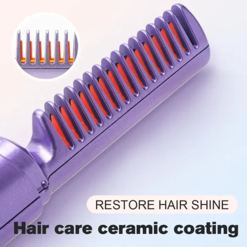 Wireless USB Rechargeable Hair Straightener Comb - Image 3