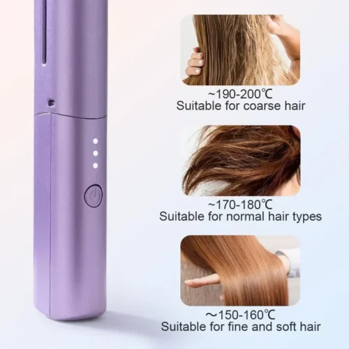 Wireless USB Rechargeable Hair Straightener Comb - Image 2