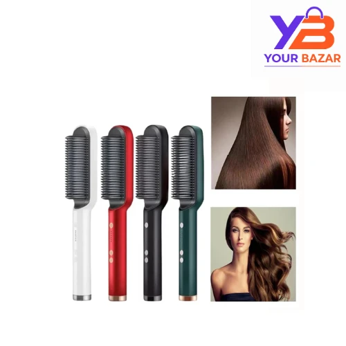 909 Hair Straightener Brush | Electric Comb Straightener