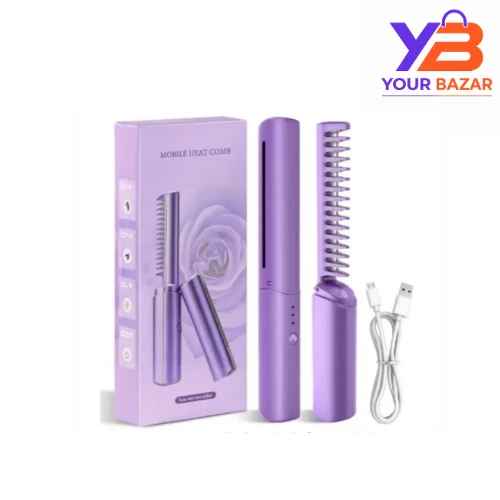 Wireless USB Rechargeable Hair Straightener Comb