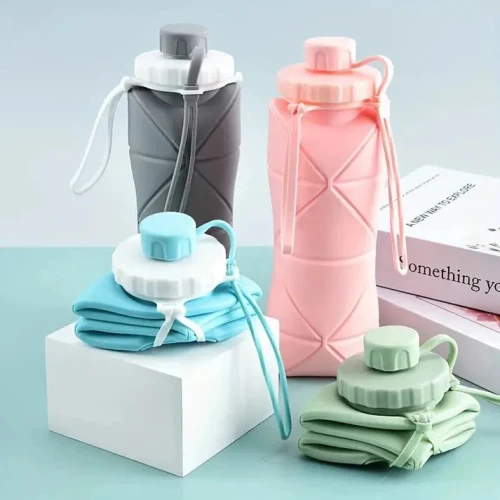 Folding Water Bottle 600ml - Image 5