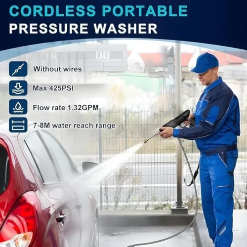 High-Pressure Washer Gun with Battery | Cordless Car Wash - Image 3
