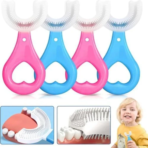 U-Shaped Silicone Kids Toothbrush - Image 2