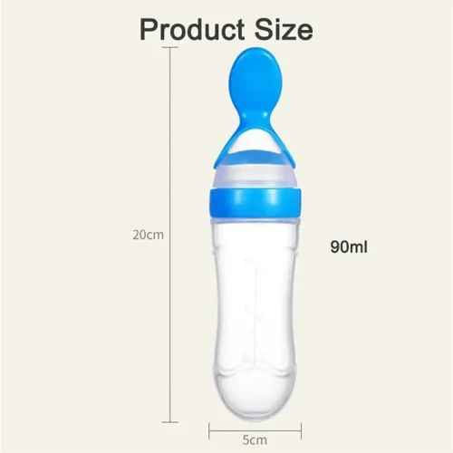 Baby Spoon Feeder Soft Silicone Squeeze Feeding Spoon - Image 2