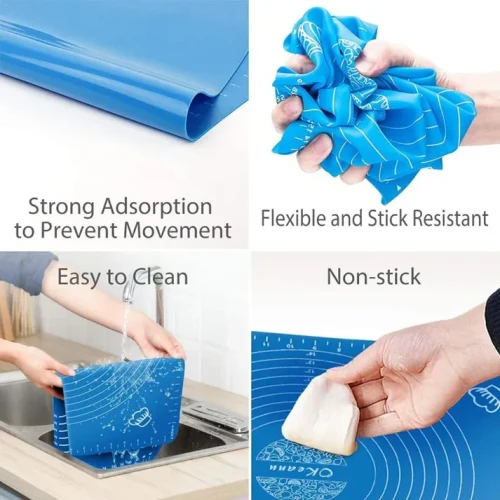Silicone Roti Mat Non-Stick Chapati Kneading & Rolling Board - Image 2