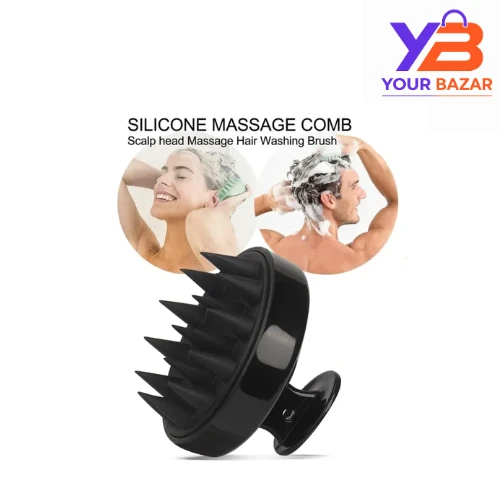 Silicone Shampoo Brush Scalp Massager | Hair Washing Brush