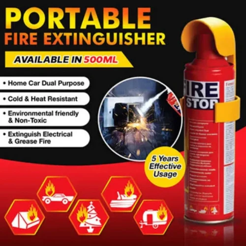 Portable Mini Fire Extinguisher Spray 500ml | Home Safety - Image 3